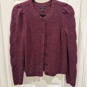 Talbots cozy cardigan with puff sleeves—Size XS